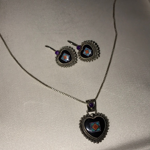 Aldrich Arts Jet, Opal, Sugalite Necklace - Picture 5 of 5